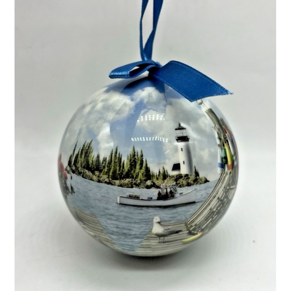 Cape Shore Christmas Ornament Lighthouse Boat Island Lobster Buoys New England